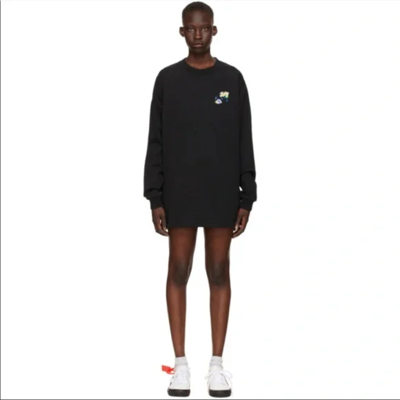off white check arrows dress floral